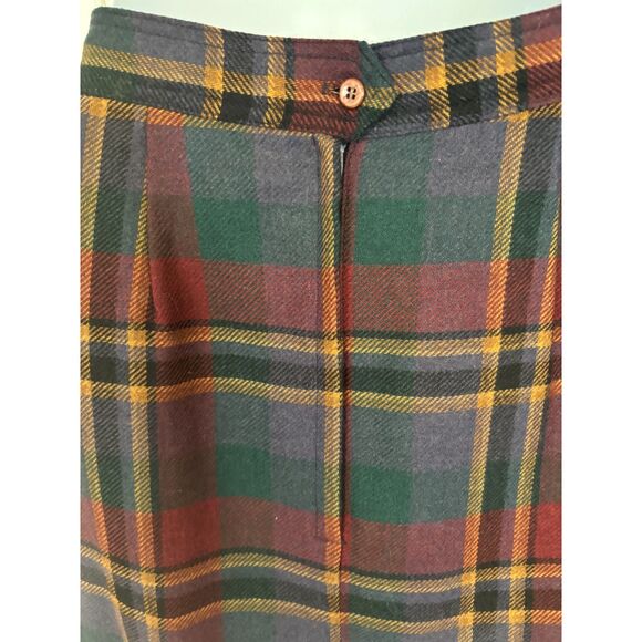 Summit Sportswear Plaid A Line Midi Pleated Skirt Waist 25" - Picture 12 of 12